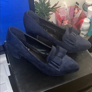 Chic Navy Blue Heeled Boots for Women